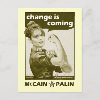 Antique-Style Sarah Palin Postcard