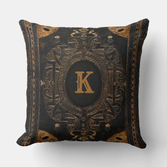 Antique Style Throw Pillow w/out your Monogram (Front)