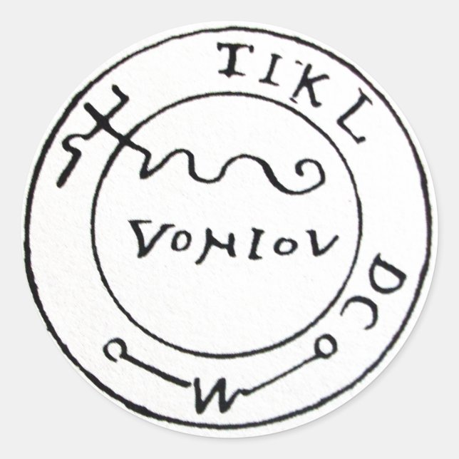 ANTIQUE TALISMAN / PIRATES TREASURE MAP CLASSIC ROUND STICKER (Front)