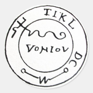 ANTIQUE TALISMAN / PIRATES TREASURE MAP CLASSIC ROUND STICKER