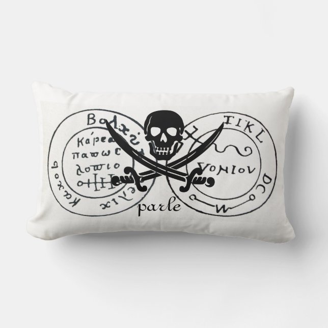 ANTIQUE TALISMAN / PIRATES TREASURE MAP LUMBAR PILLOW (Front)