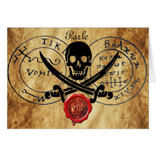 ANTIQUE TALISMAN / PIRATES TREASURE MAP WAX SEAL CARDS