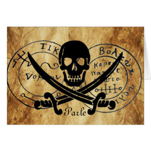 ANTIQUE TALISMAN / PIRATES TREASURE MAP WAX SEAL CARDS