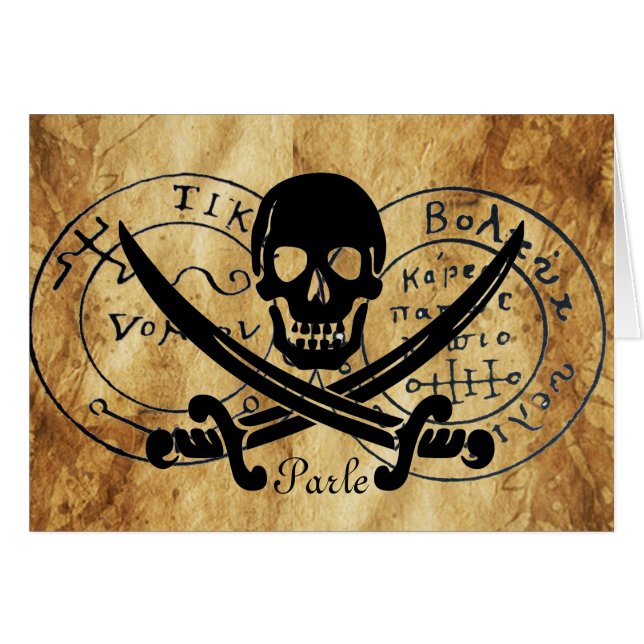 ANTIQUE TALISMAN / PIRATES TREASURE MAP WAX SEAL CARDS (Front Horizontal)