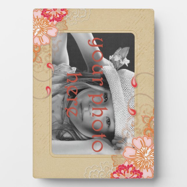 Antique Tan Mat 5 x 7 Photo Plaque with Easel (Front)