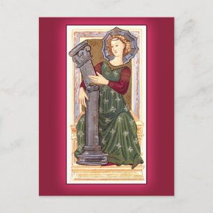 Antique Tarot Playing Card: Strength Postcard
