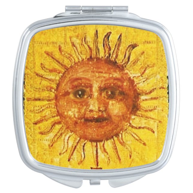 ANTIQUE TAROTS 19 / THE SUN COMPACT MIRROR (Front)