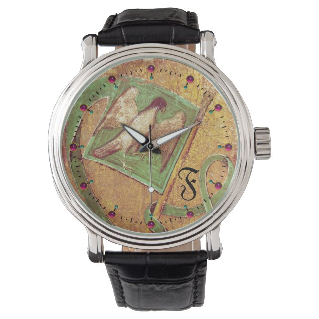ANTIQUE TAROTS,COURT CARDS,FALCONS FLAG MONOGRAM WATCH (Front)