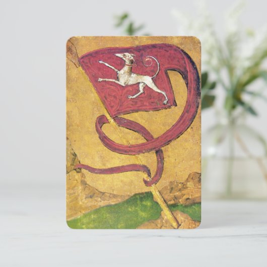 Antique Tarots /German Court Cards/Banner of Dogs (Standing Front)