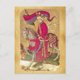 Antique Tarots /German Court Cards/King of Ducks Postcard