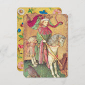 Antique Tarots /German Court Cards/King of Falcons (Front/Back)