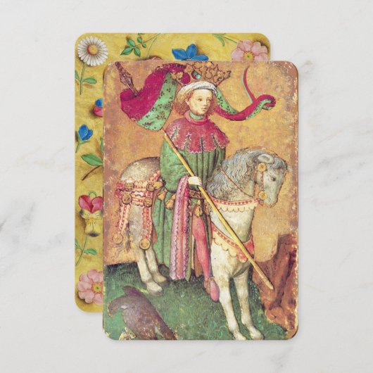 Antique Tarots /German Court Cards/King of Falcons (Front/Back)