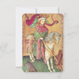 Antique Tarots /German Court Cards/King of Falcons