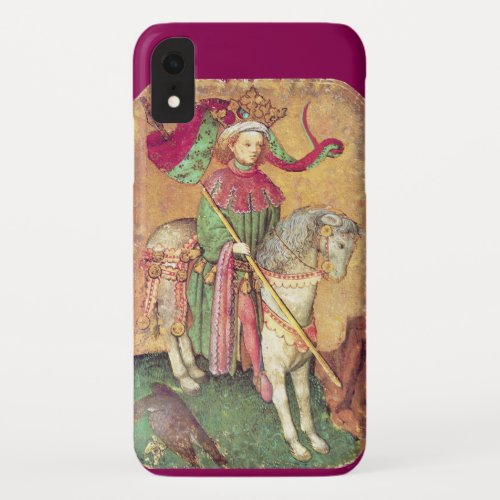 Antique Tarots German Court CardsKing of Falcons iPhone XR Case