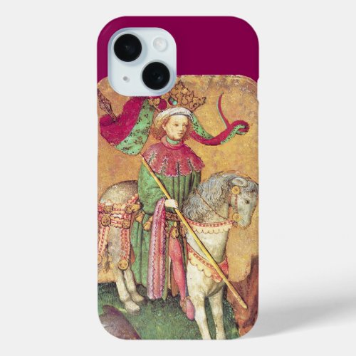 Antique Tarots German Court CardsKing of Falcons iPhone 15 Case