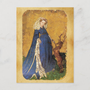 Antique Tarots /German Court Cards/Lady of Harts Postcard