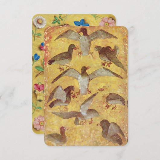 Antique Tarots /German Court Cards/Nine of Ducks (Front/Back)