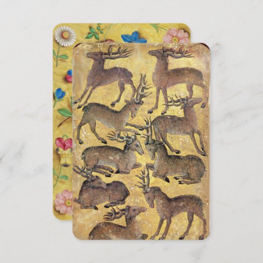 Antique Tarots /German Court Cards/Nine of Harts (Front/Back)