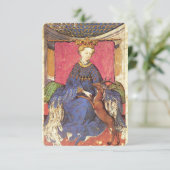 Antique Tarots /German Court Cards/Queen of Harts (Standing Front)