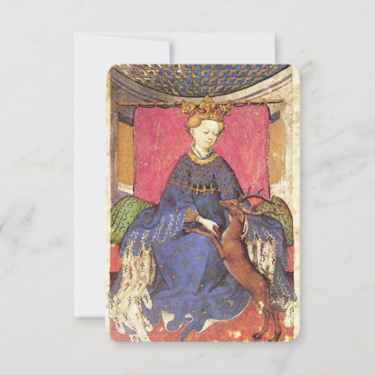 Antique Tarots /German Court Cards/Queen of Harts (Front)