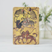 Antique Tarots /German Court Cards/ Seven of Dogs (Standing Front)