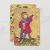 Antique Tarots German Court Cards/Squire of Ducks (Front/Back)