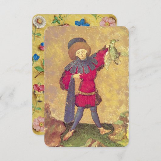 Antique Tarots German Court Cards/Squire of Ducks (Front/Back)