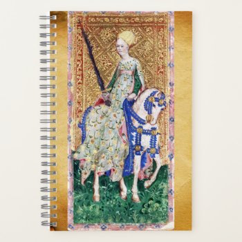 Antique Tarots Knight And Maid Of Swords Notebook by bulgan_lumini at Zazzle