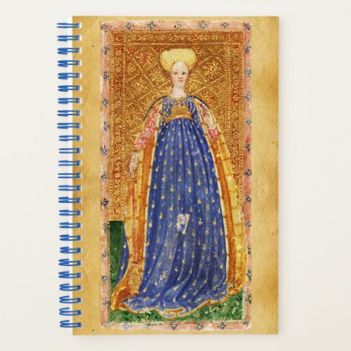 ANTIQUE TAROTS MAID AND PAGE OF WANDS Parchment Notebook