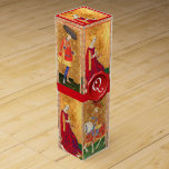 ANTIQUE TAROTS/QUEEN,KNIGHT PAGE AND MAID OF CUPS WINE GIFT BOX<br><div class="desc">Monogram design with Renaissance Tarots.Missing minor arcana Queen of Cups created and replaced by Bulgan Lumini (c) .Digital collage and painting inspired by Medieval tarots. This beautiful Visconti deck may be the oldest Tarot deck in existence. It is one of several hand-painted Italian decks that the Visconti family commissioned in...</div>