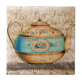 Antique Tea Pot Ceramic Tile