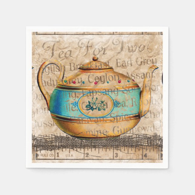 Antique Tea Pot Napkins (Front)