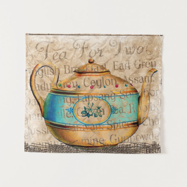 Antique Tea Pot Tapestry (Front (Horizontal))