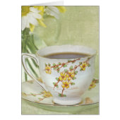 antique teacup with daisy bouquet (Front)