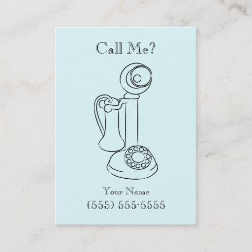 Customizable Antique Telephone Calling/Profile Card Business Card