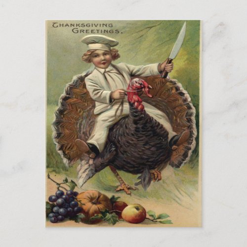 Antique Thanksgiving Greeting Postcard