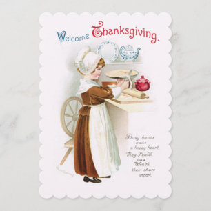 Antique Thanksgiving Informal Invitation
