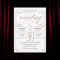 Antique Ticket Vintage Wedding