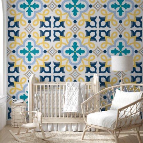 Antique Tile Pattern Wallpaper