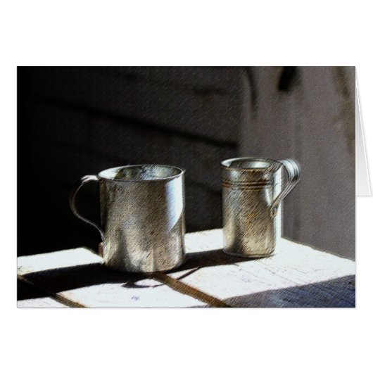 Antique Tin Cups Cards (Front Horizontal)