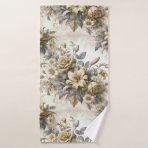 Antique Tinge Yellow Floral Perfection Bath Towel