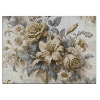 Antique Tinge Yellow Floral Perfection Cutting Board