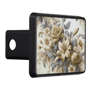 Antique Tinge Yellow Floral Perfection Hitch Cover