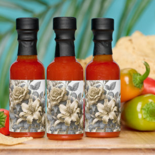 Antique Tinge Yellow Floral Perfection Hot Sauces
