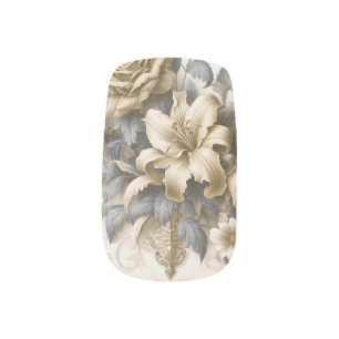 Antique Tinge Yellow Floral Perfection Minx Nail Art