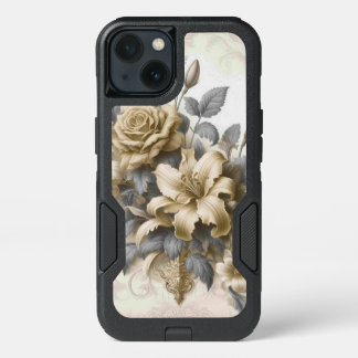 Antique Tinge Yellow Floral Perfection iPhone 13 Case