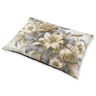 Antique Tinge Yellow Floral Perfection Pet Bed