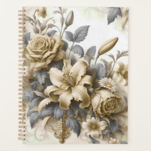 Antique Tinge Yellow Floral Perfection Planner