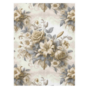 Antique Tinge Yellow Floral Perfection Tablecloth