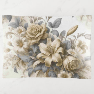 Antique Tinge Yellow Floral Perfection Trinket Tray